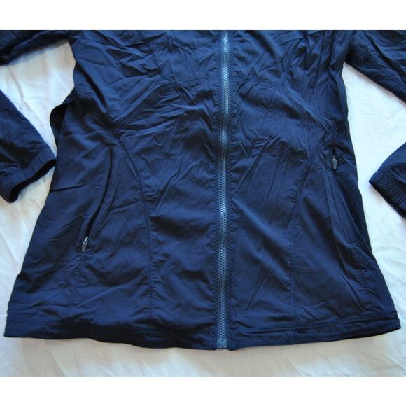 Lululemon Windbreaker with Hideaway Hoodie Size 10 Dark Blue - Picture 2 of 10